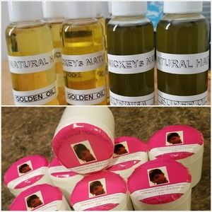 All natural hair oils and hair butters